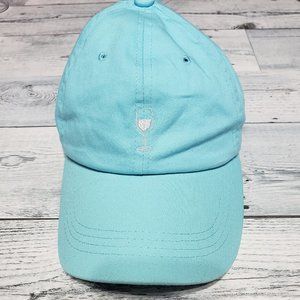NWOT Body Rags Women's Adjustable Baseball Cap Wine Glass Half Full Blue OS